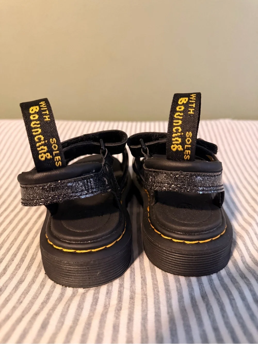 Dr. Martens black glitter